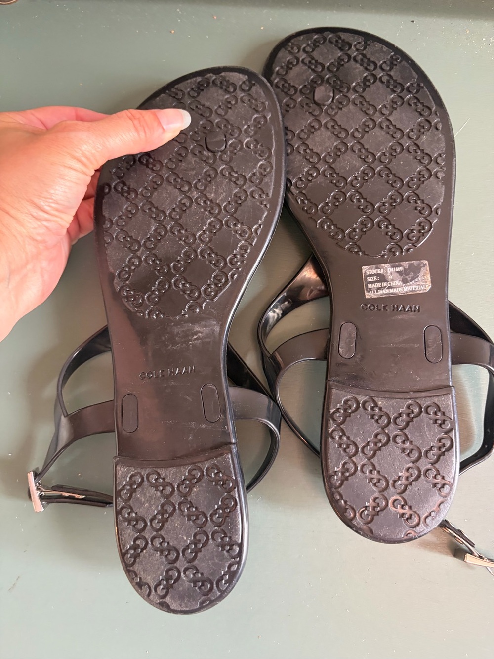 Cole Haan Miley Jelly Sandals Black Size 9 - Picture 5 of 5